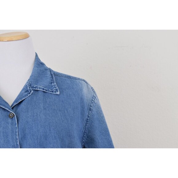Vintage 90s Jane‎ Ashley Blue Button Down Blouse | size 2x - Picture 10 of 10